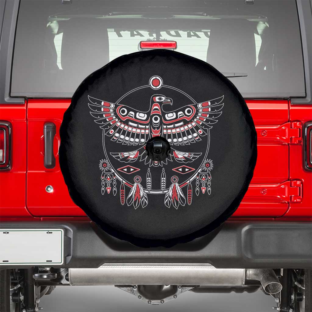 Thunderbird Native American Northwest Coast Art Spare Tire Cover TS11 Black Print Your Wear