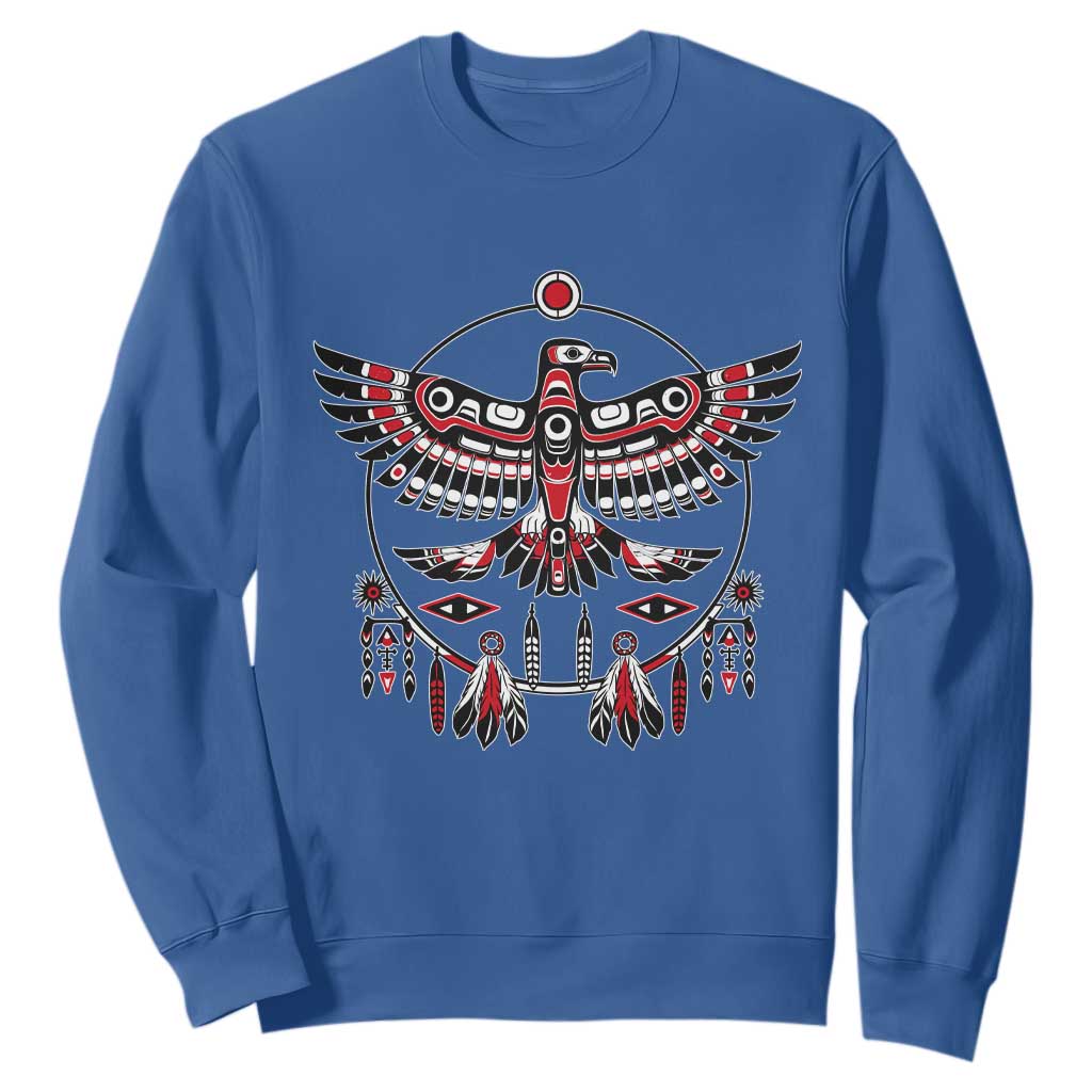 Thunderbird Native American Northwest Coast Art Sweatshirt TS11 Royal Blue Print Your Wear