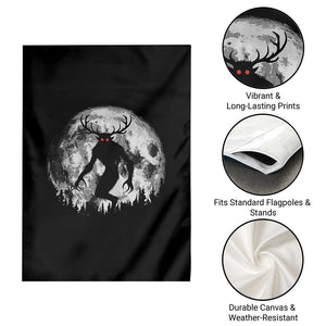 Wendigo Monster Garden Flag Skinwalker Night Stroll Cryptid Full Moon TS11 Print Your Wear