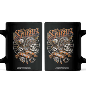 Sturgis South Dakota Indian American Rider Skull 86th Anniversary Coffee Mug TS11 Black Print Your Wear