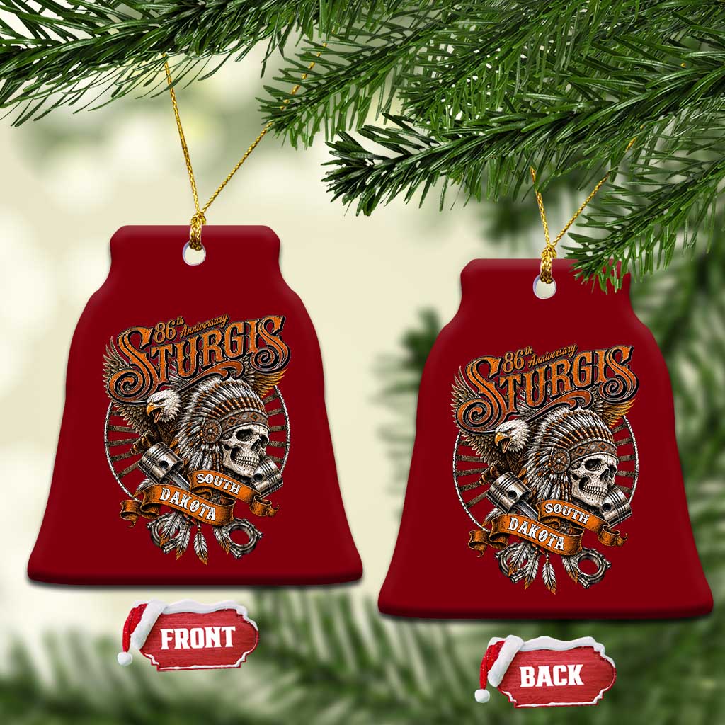 Sturgis South Dakota Indian American Rider Skull 86th Anniversary Ceramic Ornament TS11 Print Your Wear