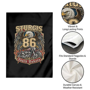 Sturgis South Dakota Motorcycle Lover Eagle 86th Anniversary Garden Flag TS11 Print Your Wear
