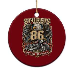 Sturgis South Dakota Motorcycle Lover Eagle 86th Anniversary Ceramic Ornament TS11 1pc Red Print Your Wear