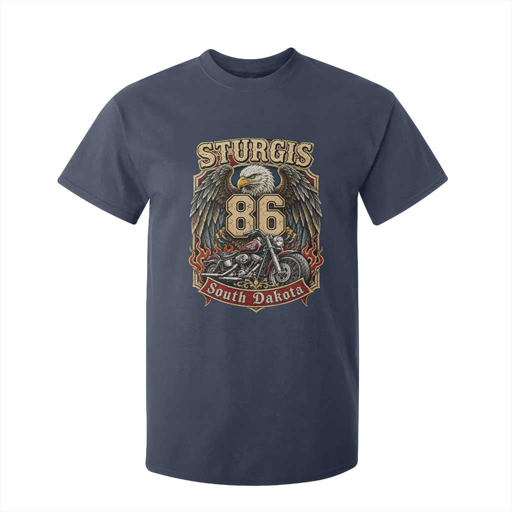 Sturgis South Dakota Motorcycle Lover Eagle 86th Anniversary T Shirt For Kid TS11 Navy Print Your Wear