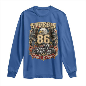 Sturgis South Dakota Motorcycle Lover Eagle 86th Anniversary Long Sleeve Shirt TS11 Royal Blue Print Your Wear