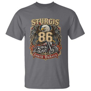 Sturgis South Dakota Motorcycle Lover Eagle 86th Anniversary T Shirt TS11 Charcoal Print Your Wear