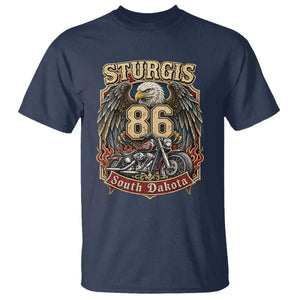 Sturgis South Dakota Motorcycle Lover Eagle 86th Anniversary T Shirt TS11 Navy Print Your Wear