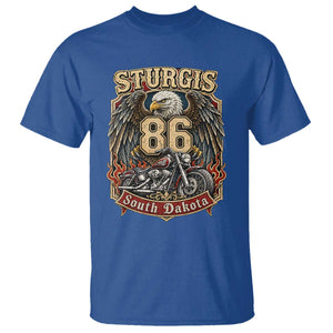 Sturgis South Dakota Motorcycle Lover Eagle 86th Anniversary T Shirt TS11 Royal Blue Print Your Wear