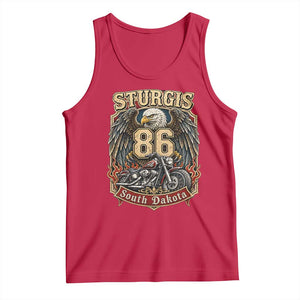 Sturgis South Dakota Motorcycle Lover Eagle 86th Anniversary Tank Top TS11 Red Print Your Wear