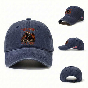 Three Coffees No Lunch Washed Cotton Baseball Cap Funny Medieval Knight Coffee Lover TS11 Washed Cap Universal Fit Navy Print Your Wear