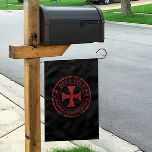 Deus Vult Ordo Silentium Knights Templar Est 1119 Garden Flag Crusader Cross TS11 Print Your Wear