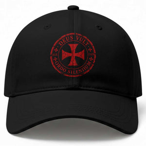 Deus Vult Ordo Silentium Knights Templar Est 1119 Baseball Cap Crusader Cross TS11 Print Your Wear