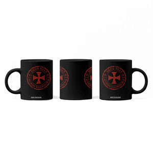 Deus Vult Ordo Silentium Knights Templar Est 1119 Coffee Mug Crusader Cross TS11 Print Your Wear