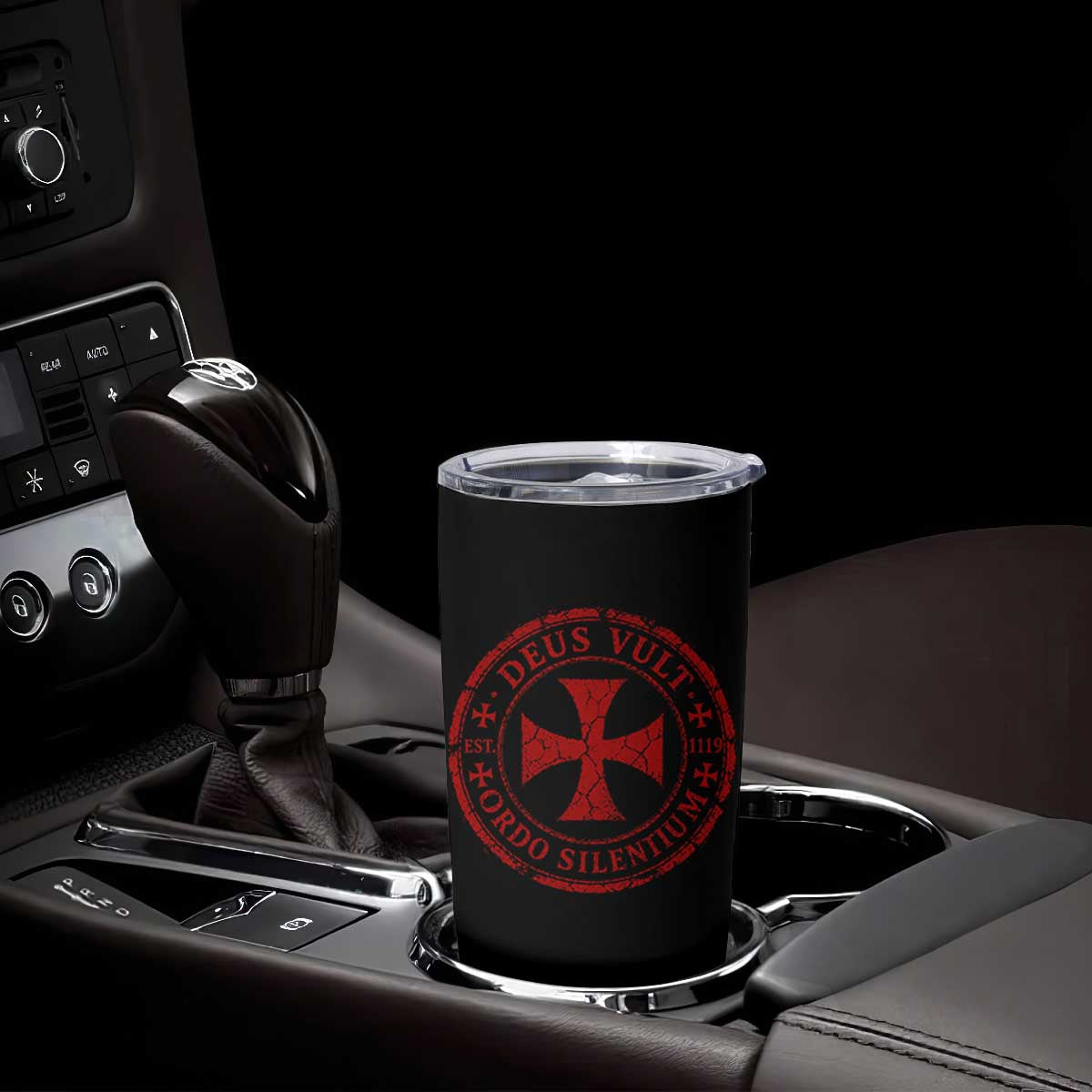 Deus Vult Ordo Silentium Knights Templar Est 1119 Tumbler Cup Crusader Cross TS11 Print Your Wear