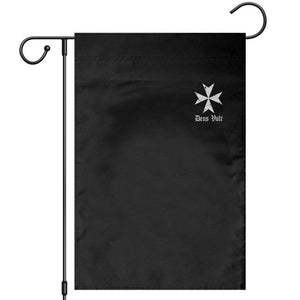Knights Hospitaller Maltese Cross Catholic Christian Deus Vult Garden Flag TS11 Black Print Your Wear