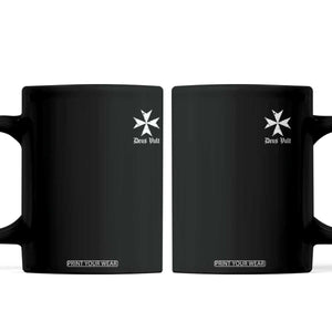 Knights Hospitaller Maltese Cross Catholic Christian Deus Vult Coffee Mug TS11 Black Print Your Wear