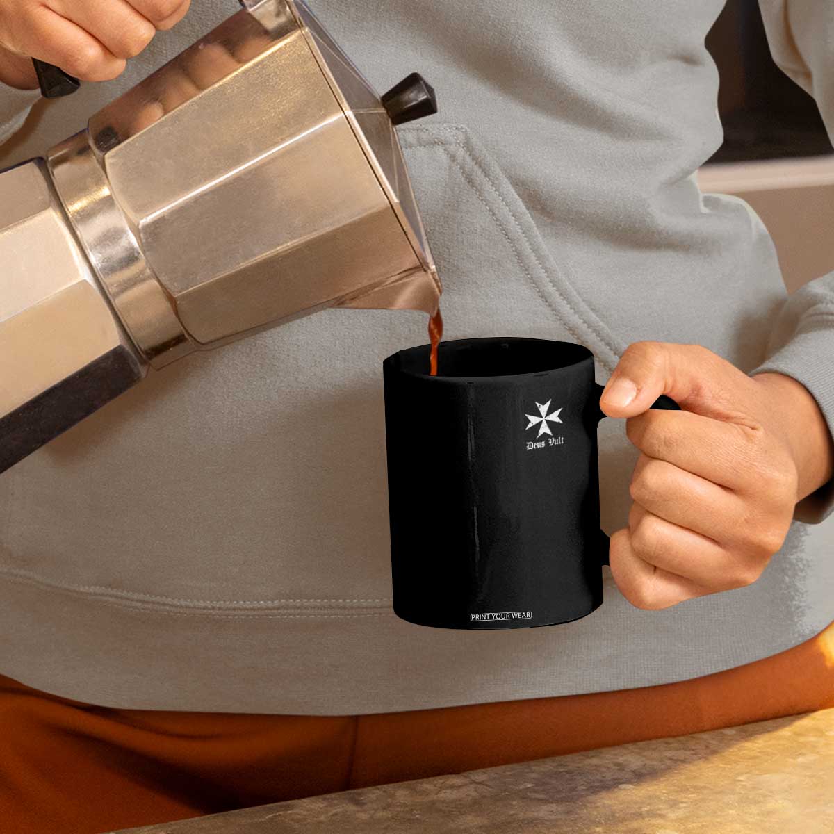 Knights Hospitaller Maltese Cross Catholic Christian Deus Vult Coffee Mug TS11 Print Your Wear