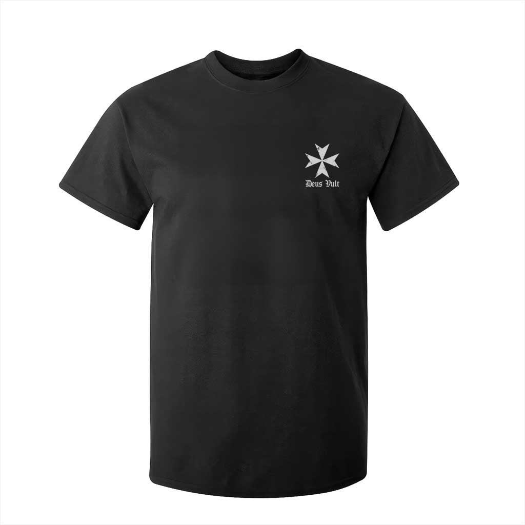 Knights Hospitaller Maltese Cross Catholic Christian Deus Vult T Shirt For Kid TS11 Black Print Your Wear