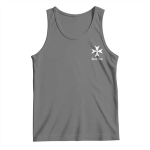Knights Hospitaller Maltese Cross Catholic Christian Deus Vult Tank Top TS11 Black Heather Print Your Wear