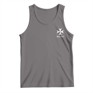 Knights Hospitaller Maltese Cross Catholic Christian Deus Vult Tank Top TS11 Deep Heather Print Your Wear