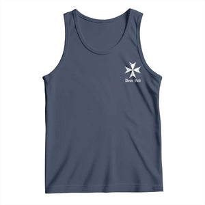 Knights Hospitaller Maltese Cross Catholic Christian Deus Vult Tank Top TS11 Navy Print Your Wear