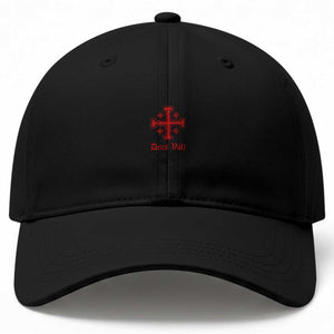 Deus Vult Catholic Knight Templar Jerusalem Cross Baseball Cap TS11 Print Your Wear