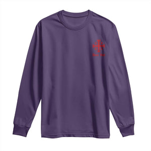 Deus Vult Catholic Knight Templar Jerusalem Cross Long Sleeve Shirt TS11 Purple Print Your Wear