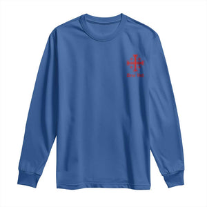 Deus Vult Catholic Knight Templar Jerusalem Cross Long Sleeve Shirt TS11 Royal Blue Print Your Wear