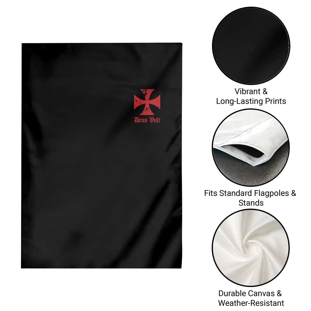Deus Vult Catholic Knight Templar Crusader Cross Faith Garden Flag TS11 Print Your Wear