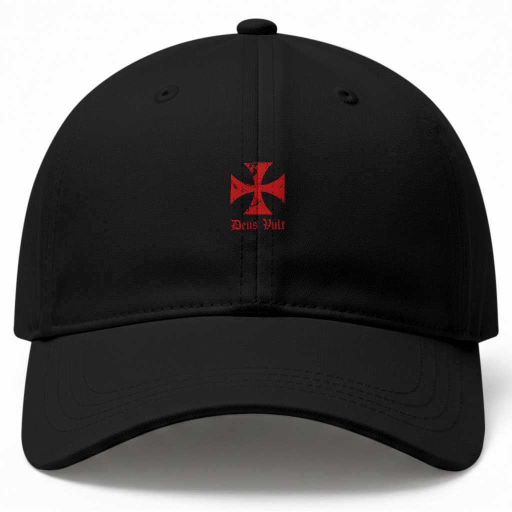Deus Vult Catholic Knight Templar Crusader Cross Faith Baseball Cap TS11 Print Your Wear