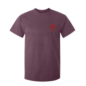 Deus Vult Catholic Knight Templar Crusader Cross Faith T Shirt For Kid TS11 Maroon Print Your Wear