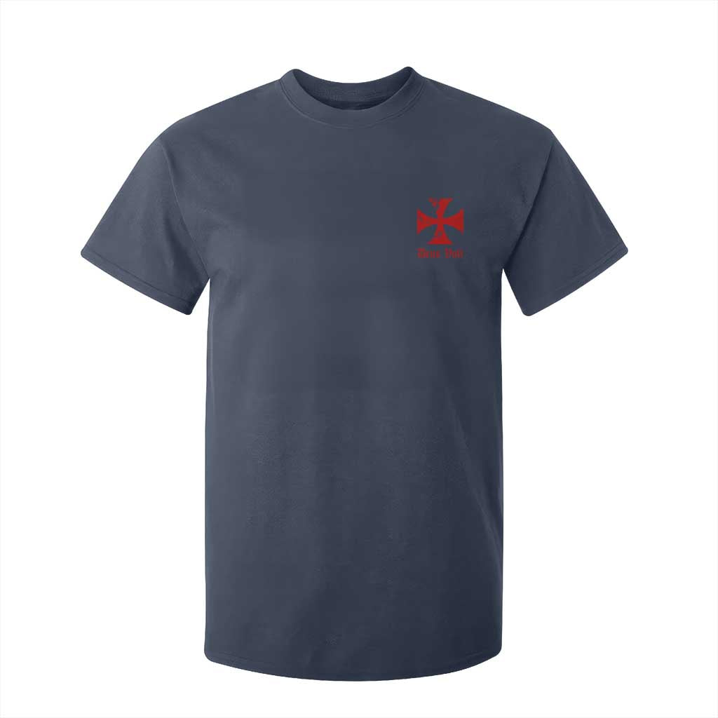 Deus Vult Catholic Knight Templar Crusader Cross Faith T Shirt For Kid TS11 Navy Print Your Wear