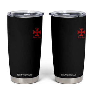Deus Vult Catholic Knight Templar Crusader Cross Faith Tumbler Cup TS11 Black Print Your Wear