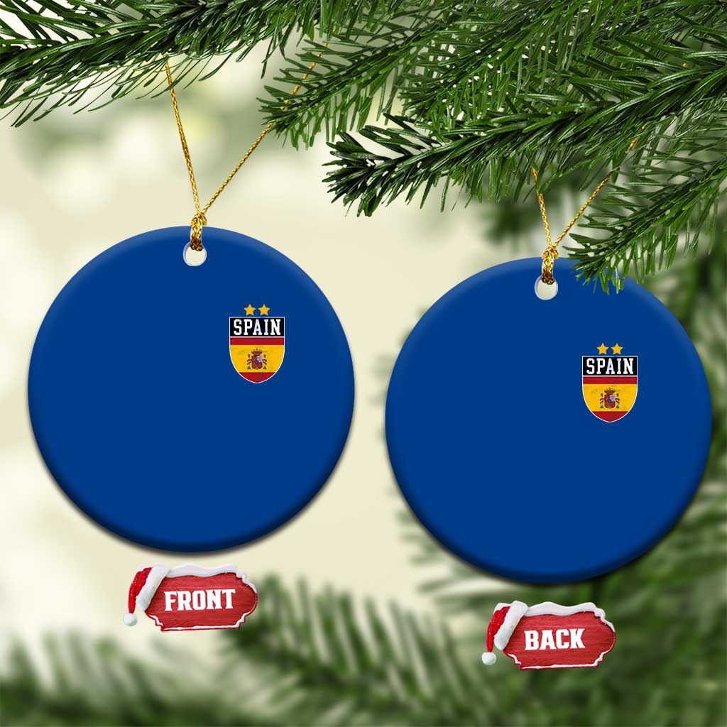 Spain 2nd Star Espana Football Crest Ceramic Ornament TS11 1pc Blue Print Your Wear
