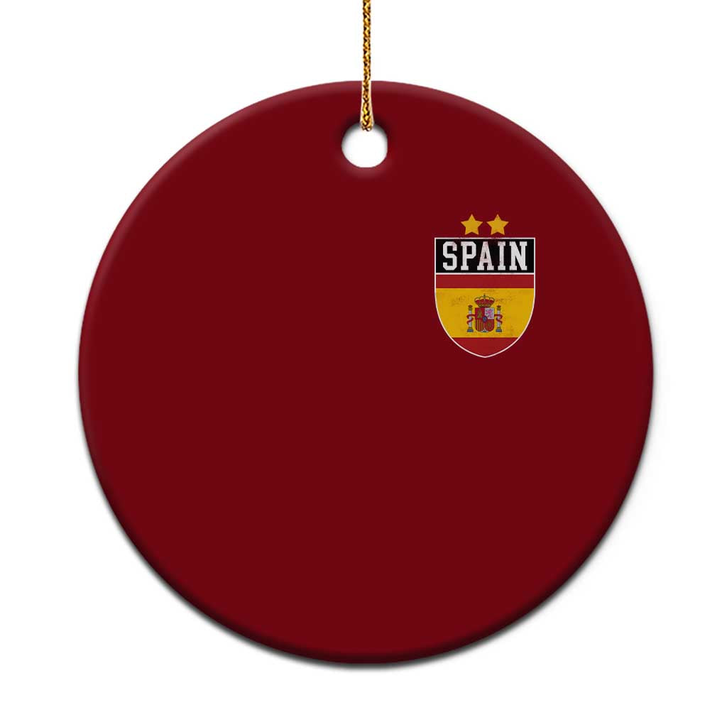 Spain 2nd Star Espana Football Crest Ceramic Ornament TS11 1pc Red Print Your Wear