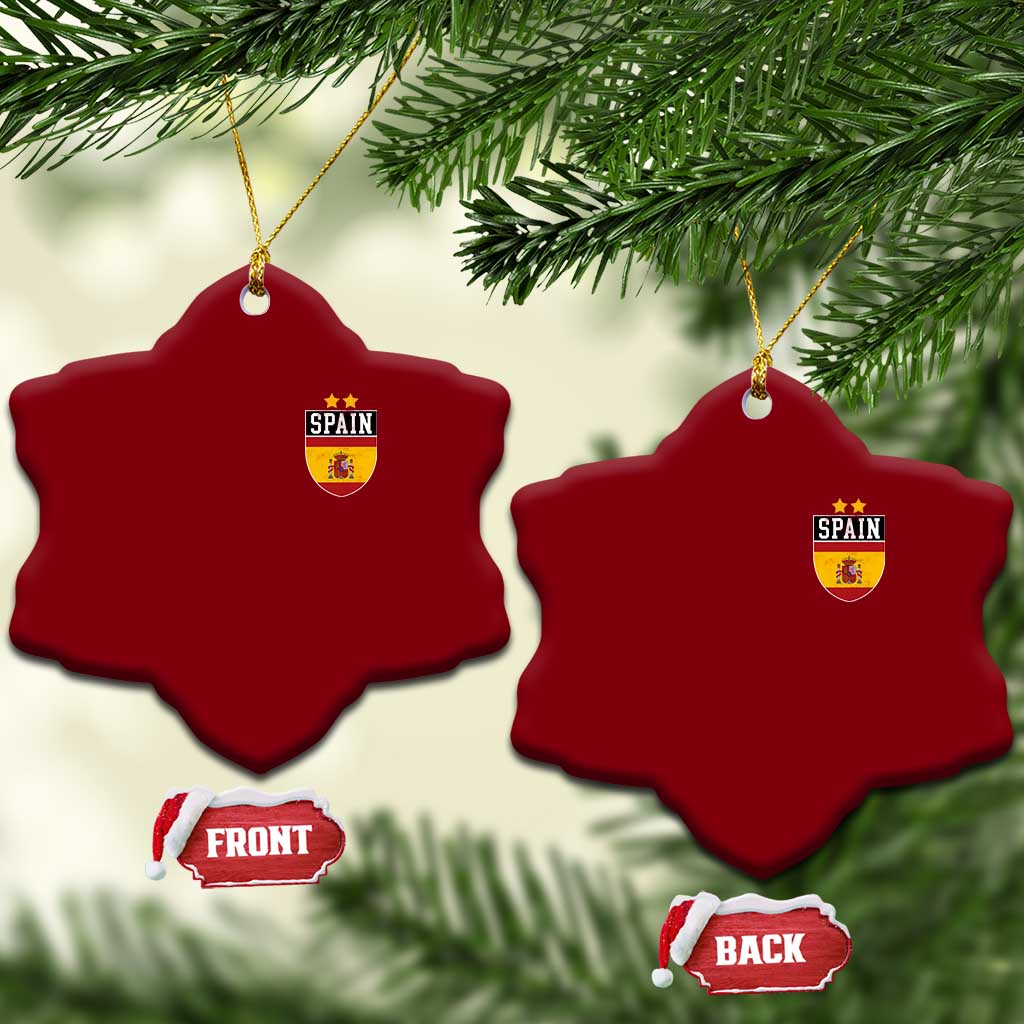 Spain 2nd Star Espana Football Crest Ceramic Ornament TS11 Print Your Wear
