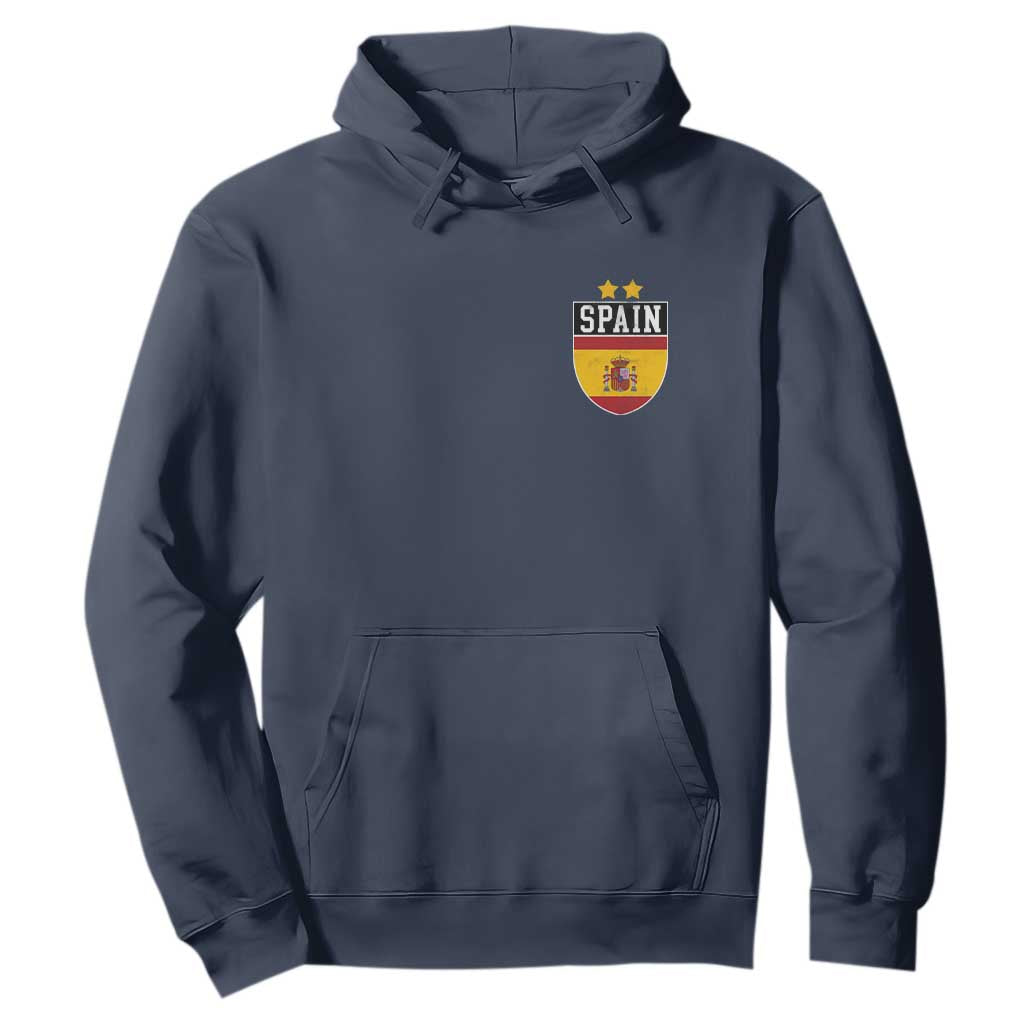 Spain 2nd Star Espana Football Crest Hoodie TS11 Navy Print Your Wear