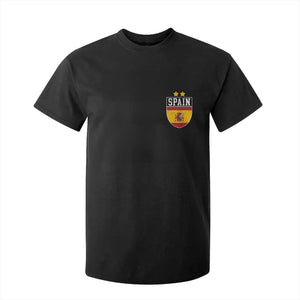 Spain 2nd Star Espana Football Crest T Shirt For Kid TS11 Black Print Your Wear