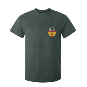 Spain 2nd Star Espana Football Crest T Shirt For Kid TS11 Dark Forest Green Print Your Wear