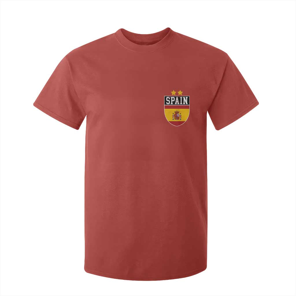 Spain 2nd Star Espana Football Crest T Shirt For Kid TS11 Red Print Your Wear