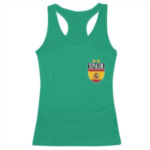 Spain 2nd Star Espana Football Crest Racerback Tank Top TS11 Irish Green Print Your Wear