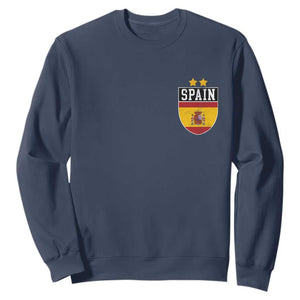 Spain 2nd Star Espana Football Crest Sweatshirt TS11 Navy Print Your Wear