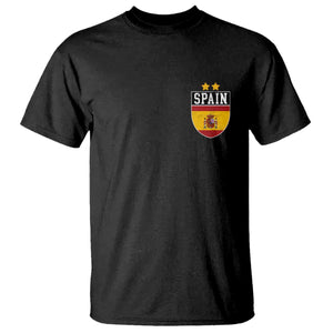 Spain 2nd Star Espana Football Crest T Shirt TS11 Black Print Your Wear