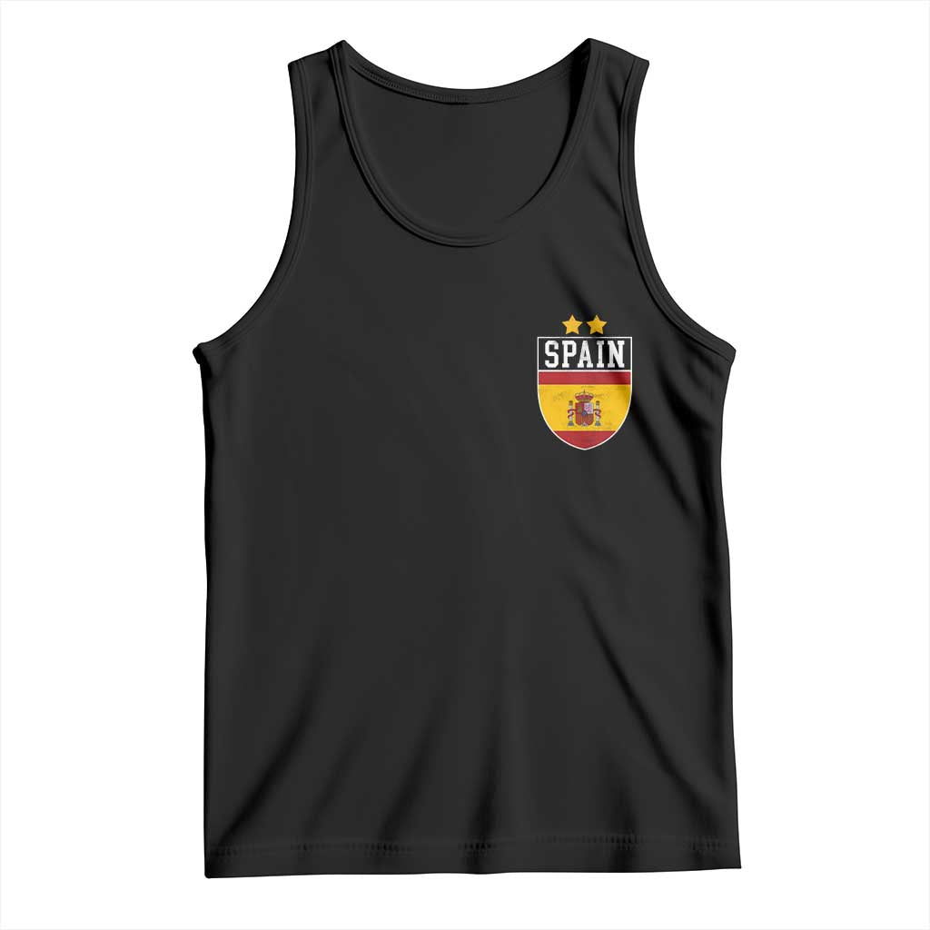 Spain 2nd Star Espana Football Crest Tank Top TS11 Black Print Your Wear