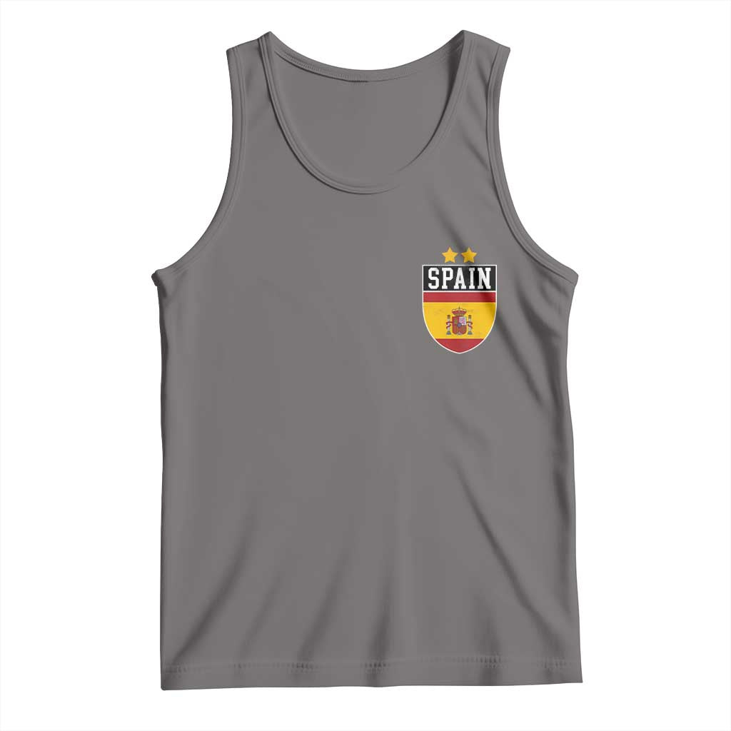 Spain 2nd Star Espana Football Crest Tank Top TS11 Deep Heather Print Your Wear