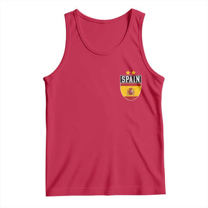 Spain 2nd Star Espana Football Crest Tank Top TS11 Red Print Your Wear