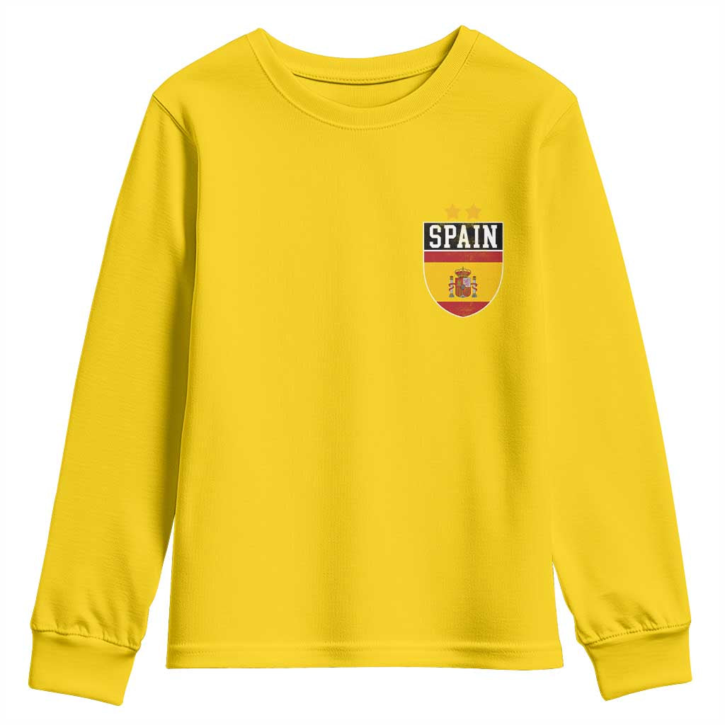 Spain 2nd Star Espana Football Crest Youth Sweatshirt TS11 Daisy Print Your Wear