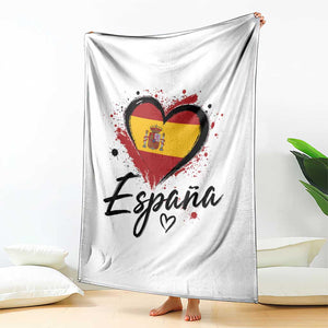 Espana Heart Spanish Flag Patriotic Spain Pride Throw Blanket TS11 Print Your Wear