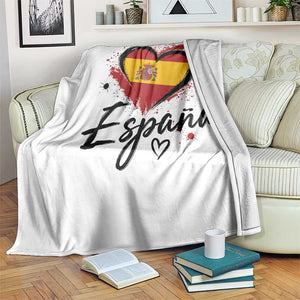 Espana Heart Spanish Flag Patriotic Spain Pride Throw Blanket TS11 Print Your Wear