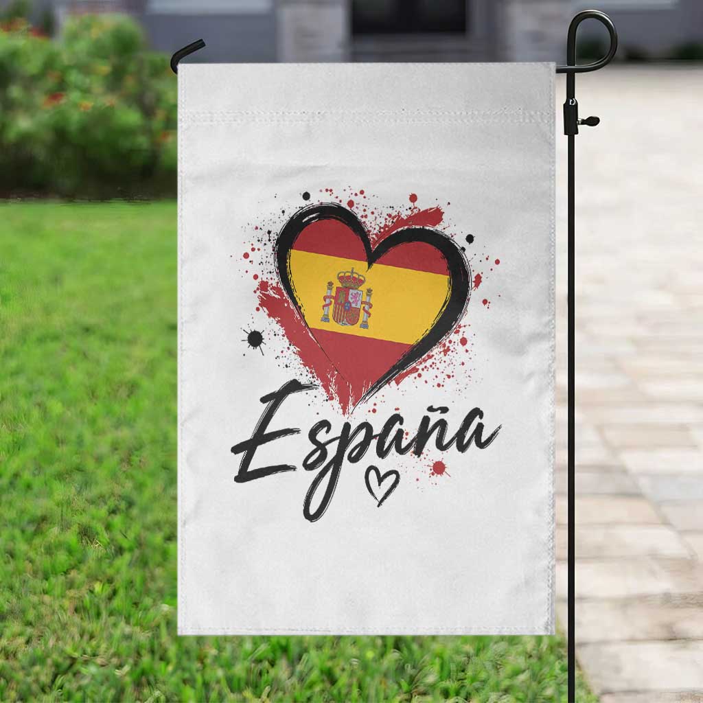 Espana Heart Spanish Flag Patriotic Spain Pride Garden Flag TS11 Print Your Wear